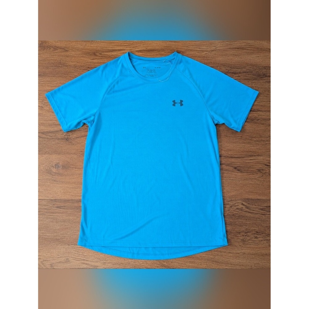Under Armour Tech Tee Mens Medium Blue Short Sleeve Athletic Shirt NWOT‎